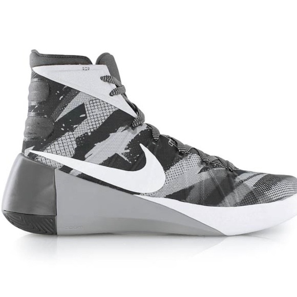 Nike Shoes - Nike Hyperbunk Gray and White Basketball Shoes